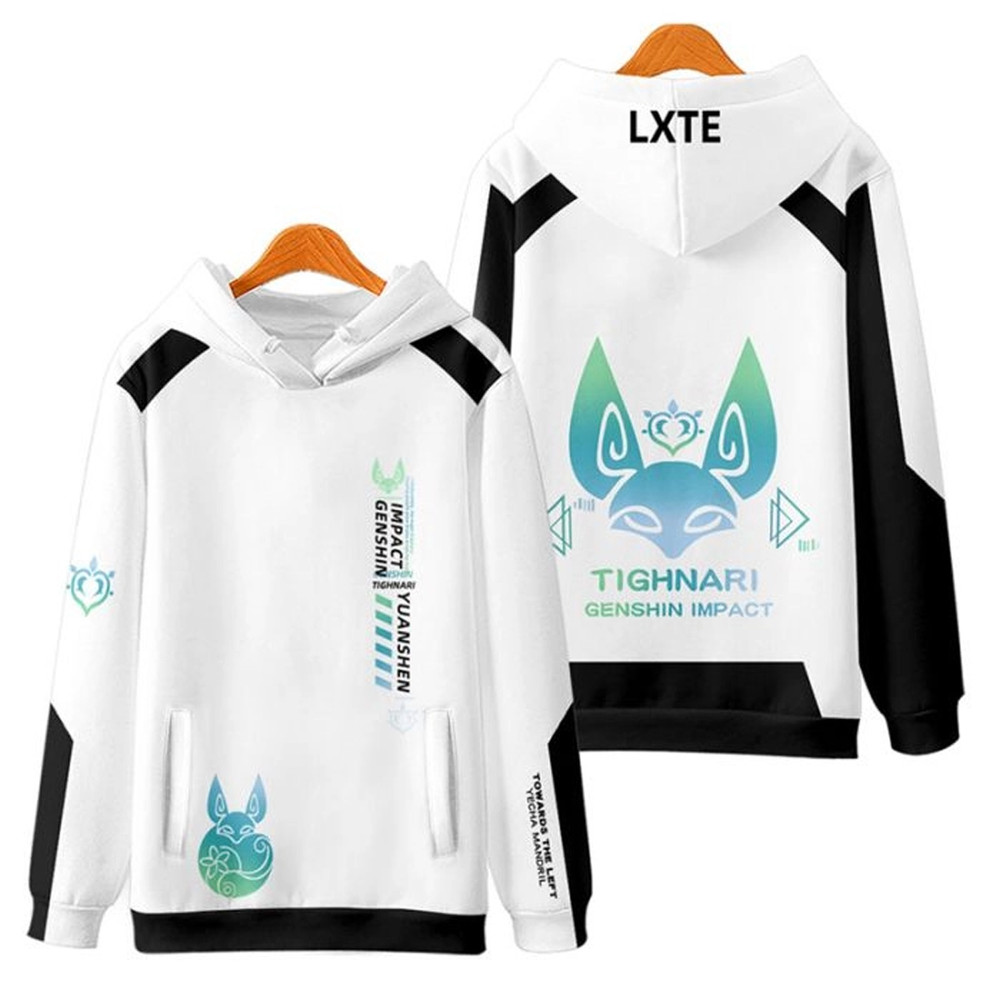 Tighnari Genshin Impact All Over Print 3D Hoodie Zip Hoodie, Tighnari Genshin Impact Hoodie 3D Zip Hoodie Fleece Hoodie