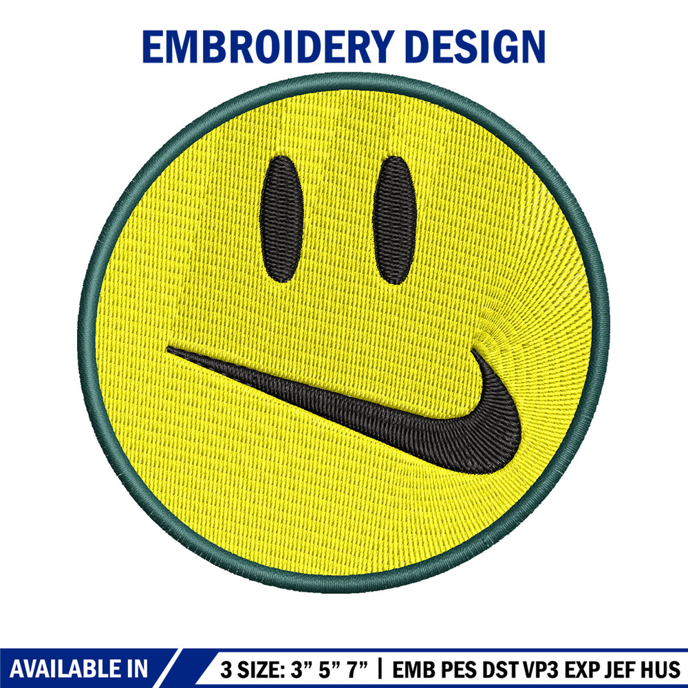 Emoji smile swoosh embroidery design, Emoji embroidery, logo design, embroidery file, logo shirt, Digital download.jpg