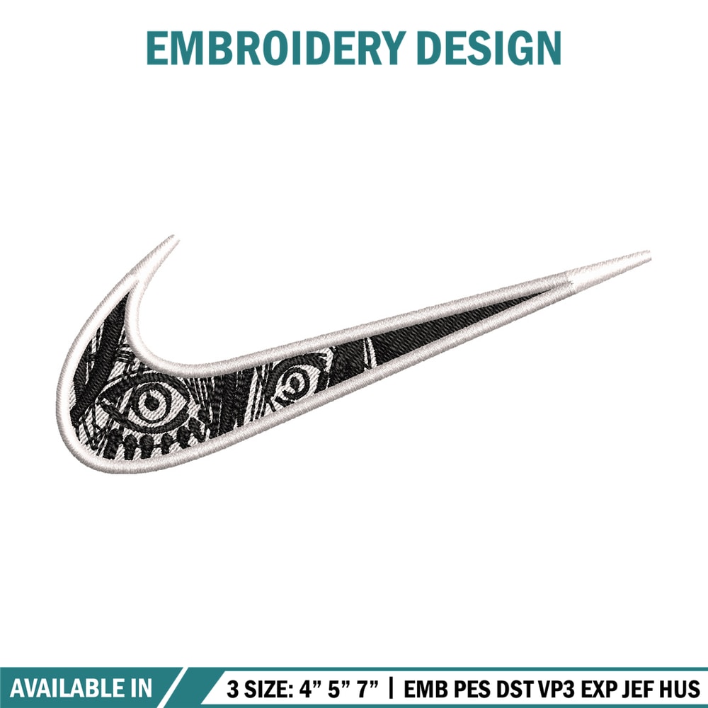 Eren eyes nike embroidery design, Aot embroidery, Nike design, Embroidery shirt, Embroidery file, Digital download.jpg