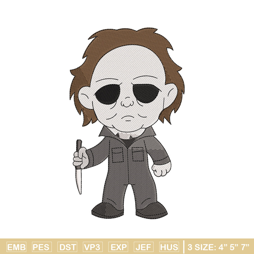 Michael Myers embroidery design, Horror embroidery, Embroidery file,Embroidery shirt, Emb design, Digital download.jpg