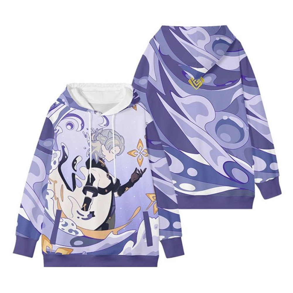 Albedo Genshin Impact All Over Print 3D Hoodie Zip Hoodie, Albedo Genshin Impact Hoodie 3D Zip Hoodie Fleece Hoodie