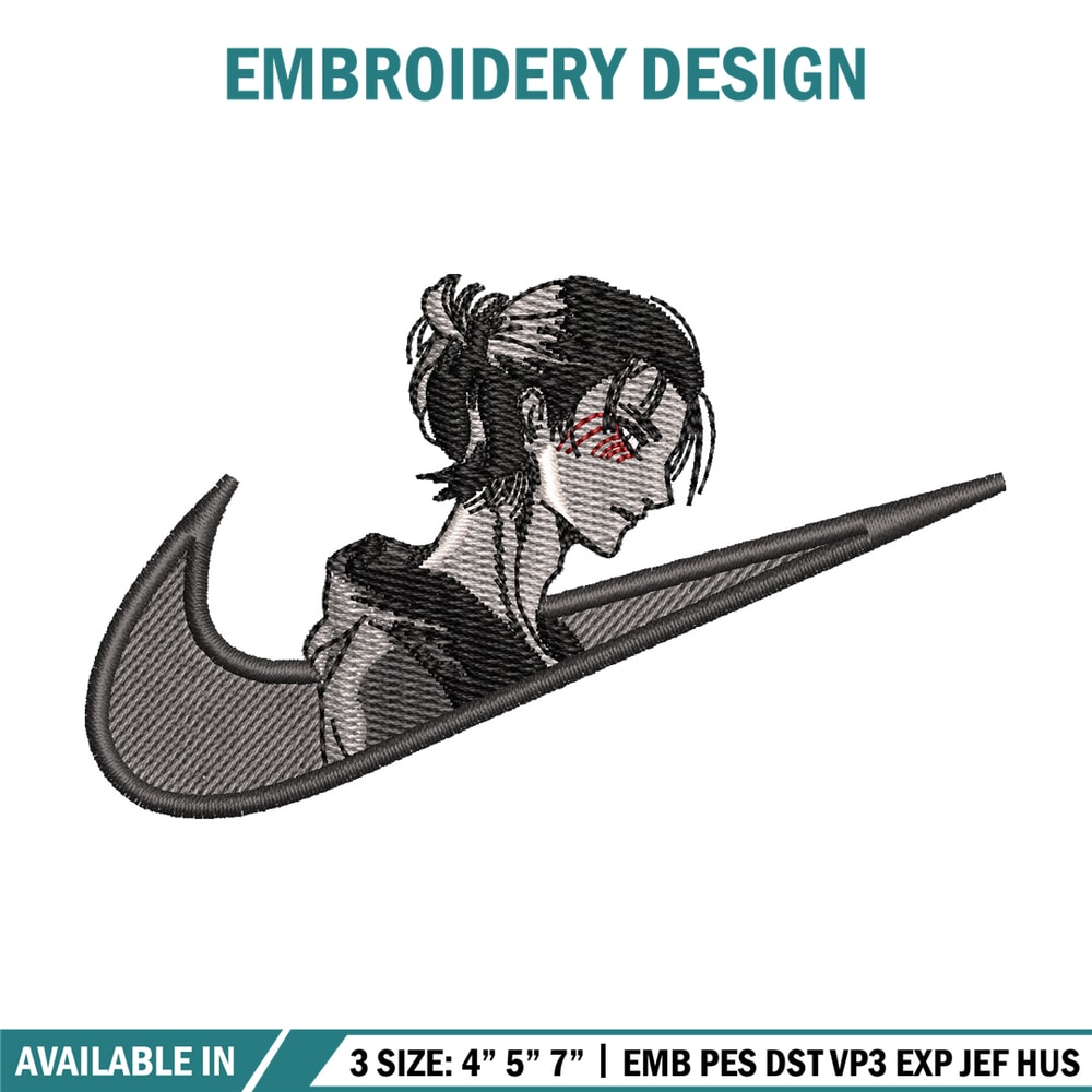 Eren x nike embroidery design, Aot embroidery, Nike design, Embroidery shirt, Embroidery file, Digital download.jpg