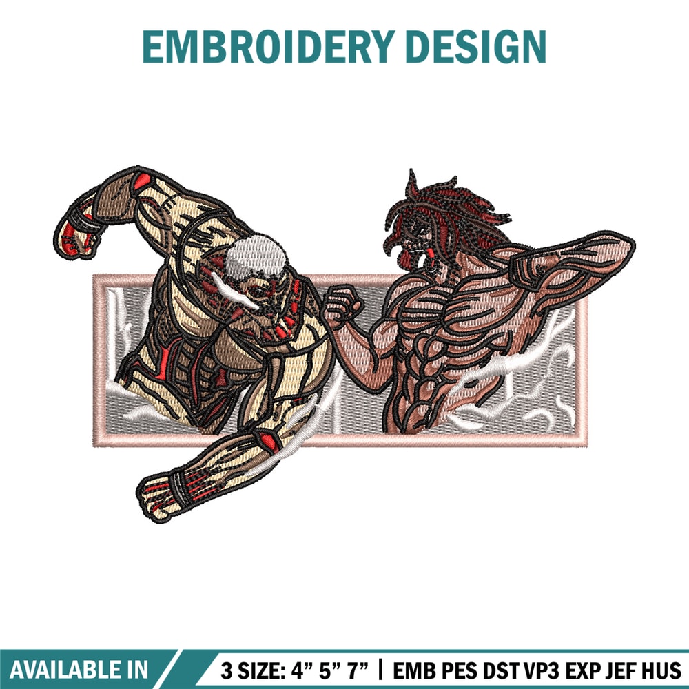 Eren x reiner embroidery design, Aot embroidery, Anime design, Embroidery shirt, Embroidery file, Digital download.zip.jpg