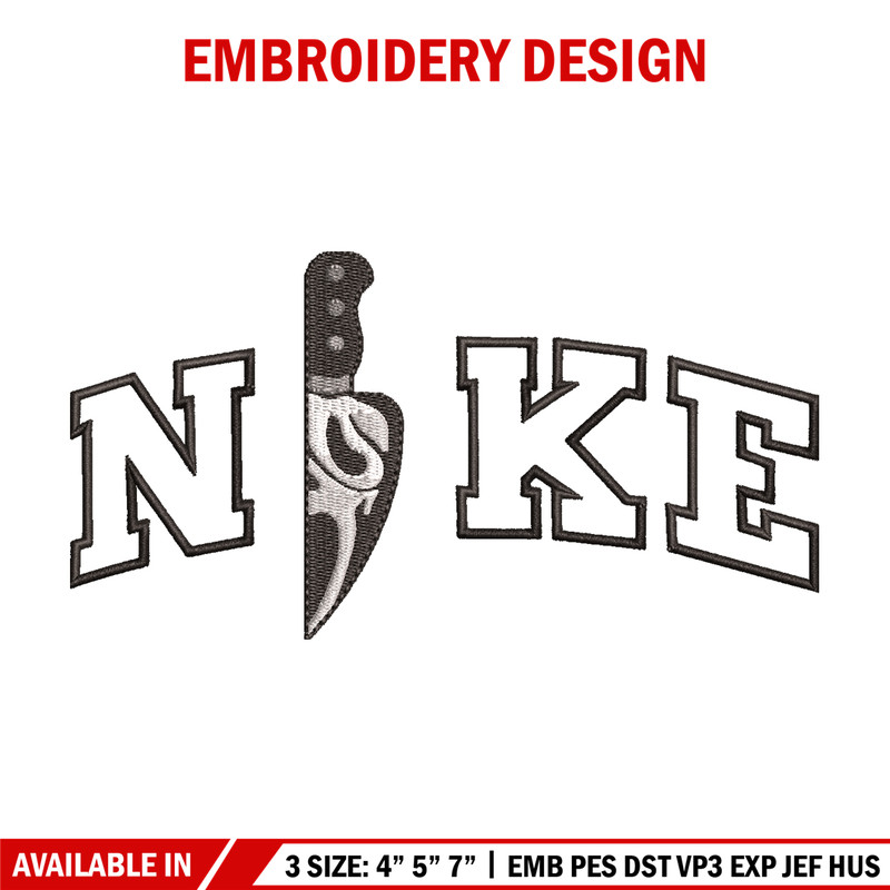Ghostface knife embroidery design, Ghostface knife embroidery, Nike design, Logo shirt, logo shirt, digital download.jpg