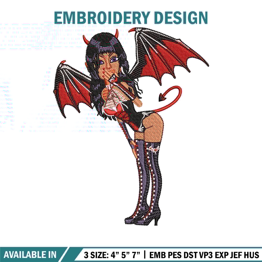 Evil girl embroidery design, Evil girl embroidery, Embroidery file,Embroidery shirt, Emb design, Digital download.jpg