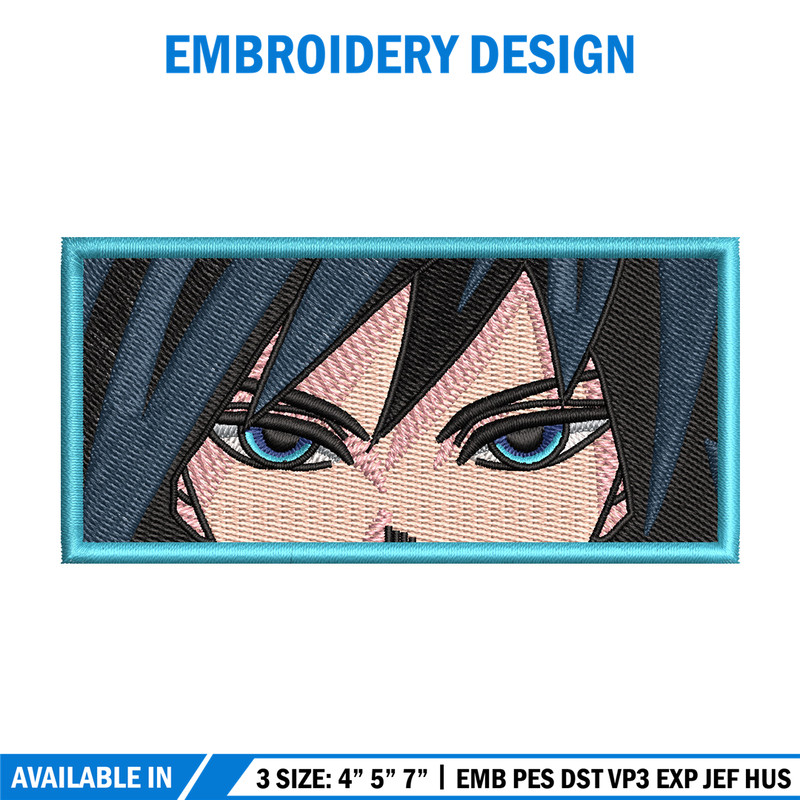 Giyu blue embroidery design, Giyu embroidery, Anime design, Embroidery shirt, Embroidery file, Digital download.jpg