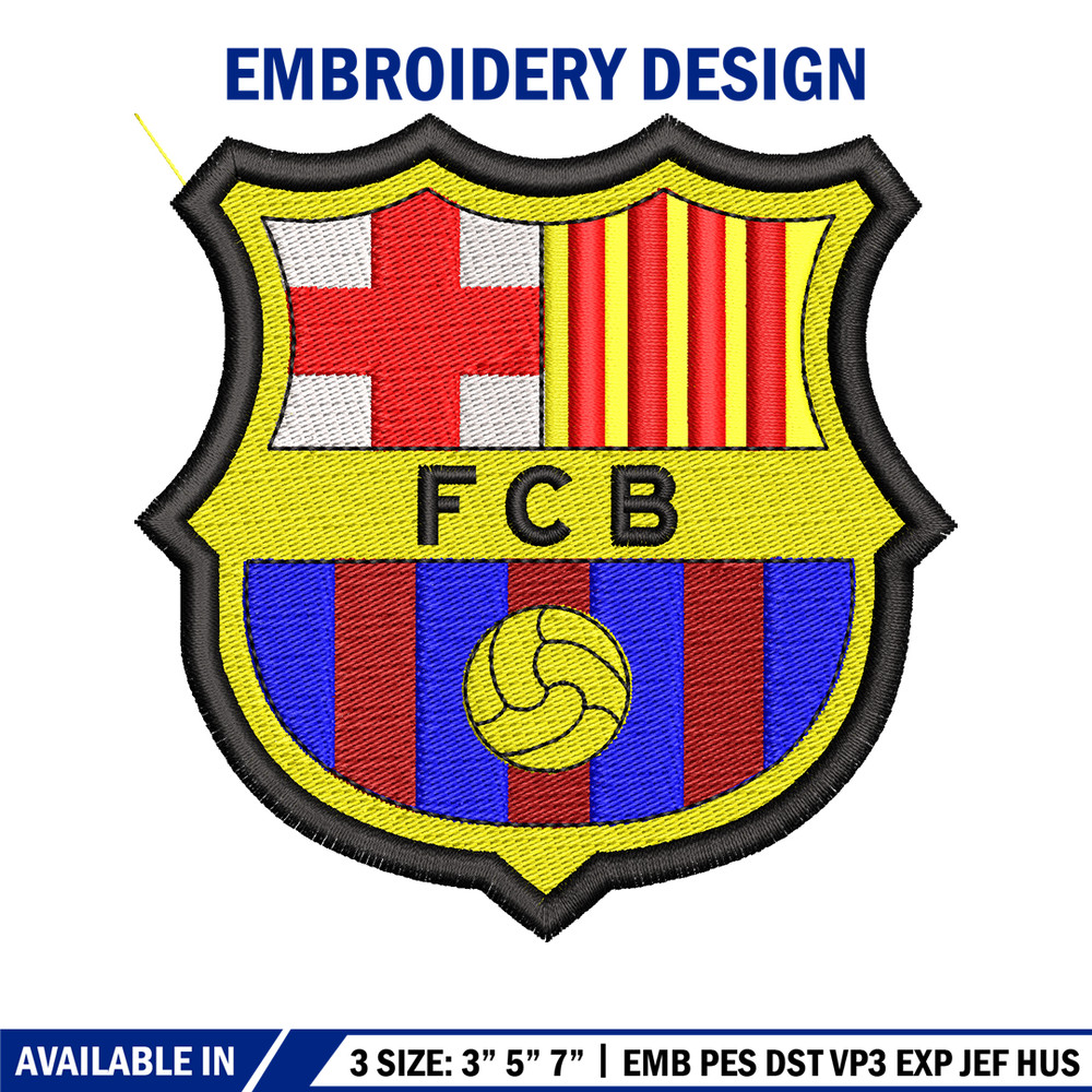 Fc Barcelona logo embroidery design, logo embroidery, logo design, Embroidery shirt, football shirt, Instant download.jpg