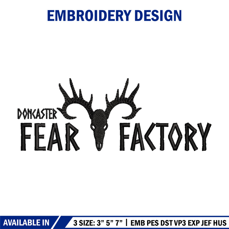 Fear factory logo embroidery design, logo embroidery, logo design, Embroidery shirt, logo shirt, Instant download.jpg