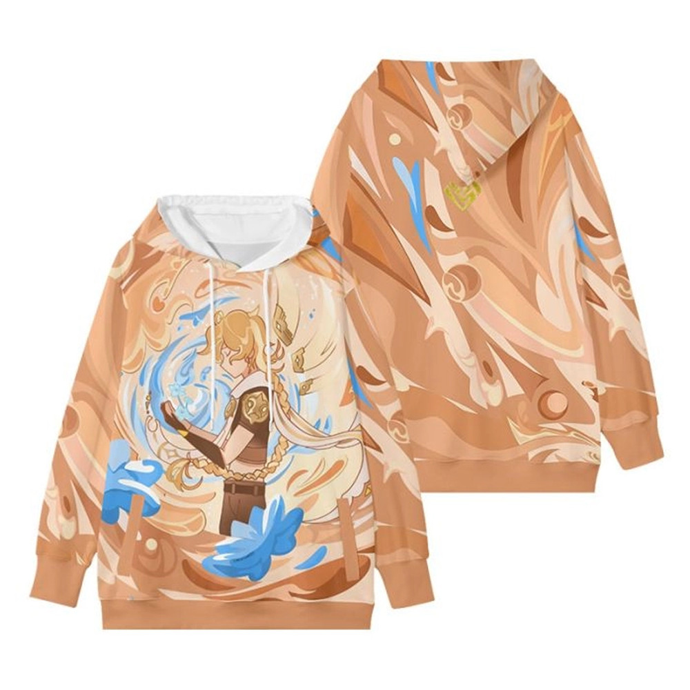 Genshin Impact All Over Print 3D Hoodie Zip Hoodie, Genshin Impact Hoodie 3D Zip Hoodie Fleece Hoodie