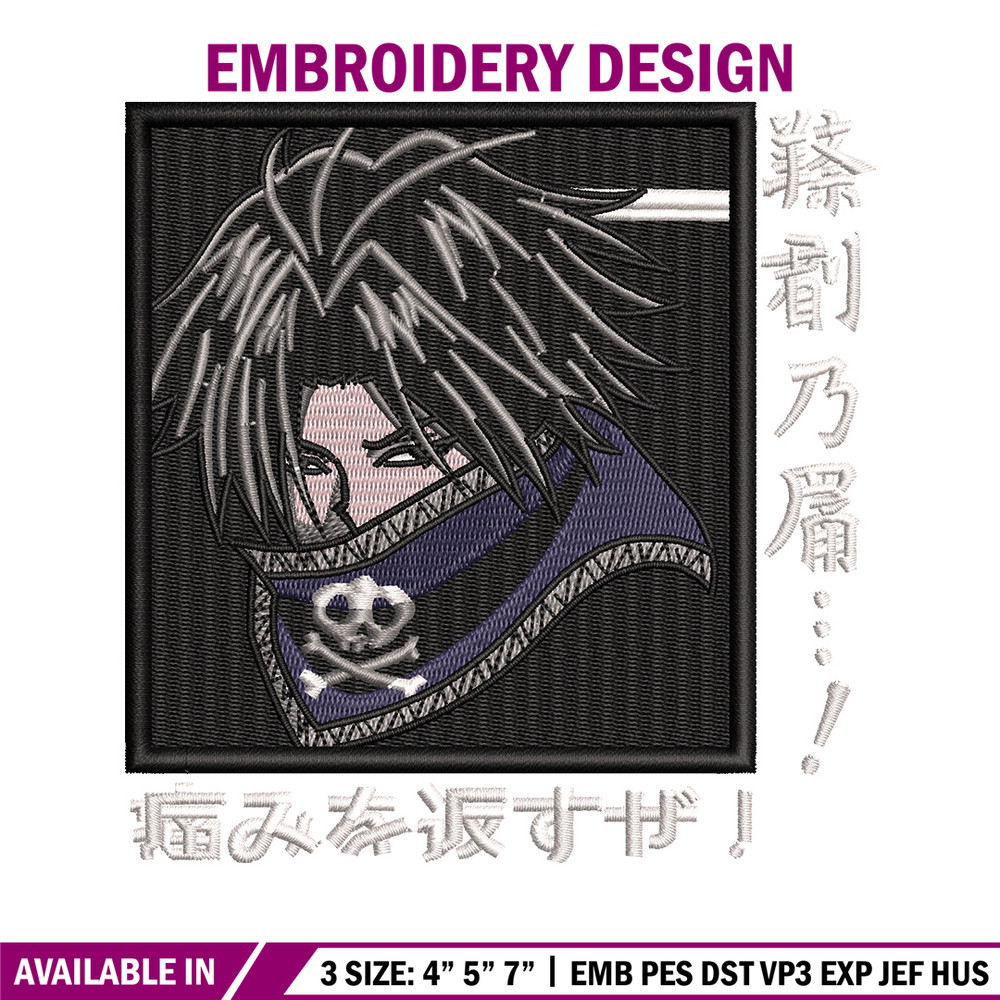 Feitan Portor embroidery design, Hxh embroidery, Anime design, Embroidery shirt, Embroidery file, Digital download.jpg