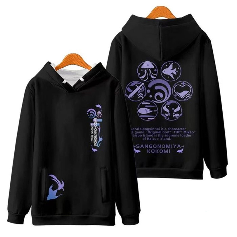 Kokomi Genshin Impact All Over Print 3D Hoodie Zip Hoodie, Kokomi Genshin Impact Hoodie 3D Zip Hoodie Fleece Hoodie