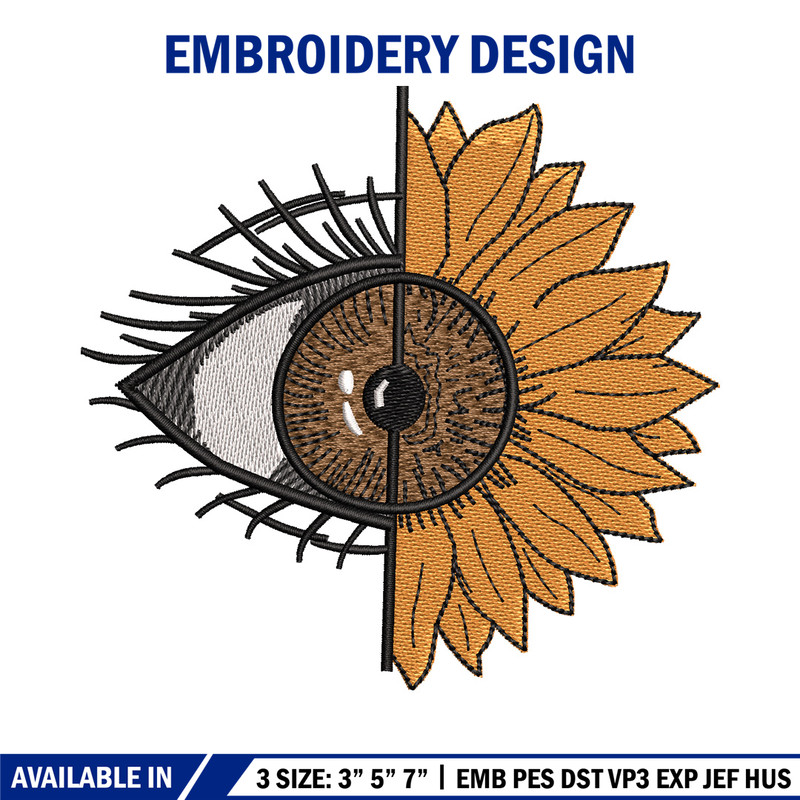 Flower eyes embroidery design, Flower embroidery, Embroidery file, Embroidery shirt, Emb design, Digital download.jpg