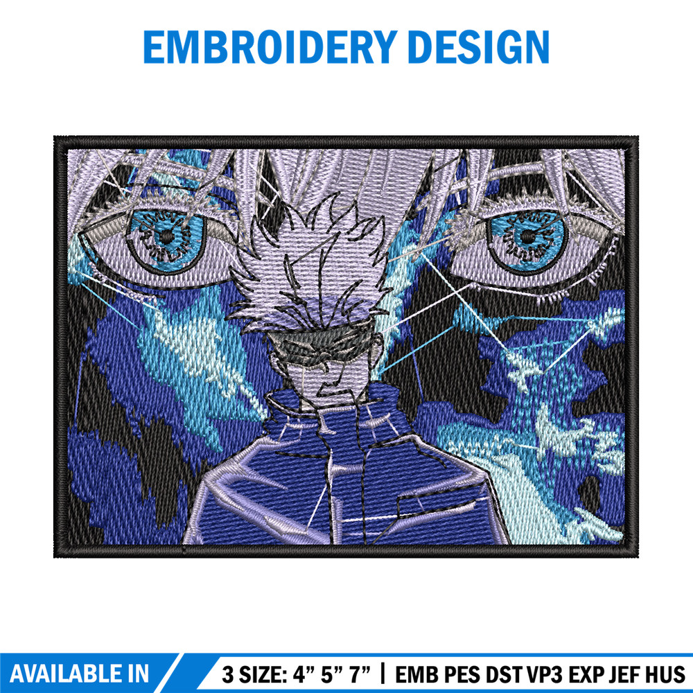 Gojo eyes box embroidery design, Jujutsu embroidery, Anime design, Embroidery shirt, Embroidery file, Digital download.jpg