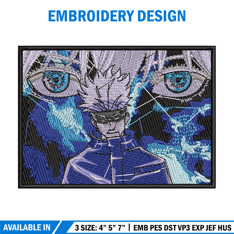 Gojo eyes box embroidery design, Jujutsu embroidery, Anime design, Embroidery shirt, Embroidery file, Digital download.jpg