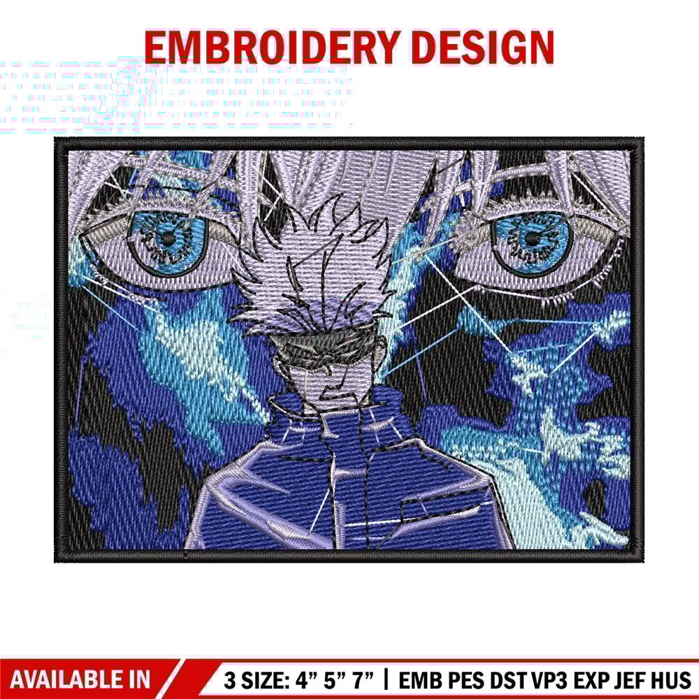 Gojo eyes box embroidery design, Jujutsu embroidery, Anime design, Embroidery shirt, Embroidery file, Digital download.jpg