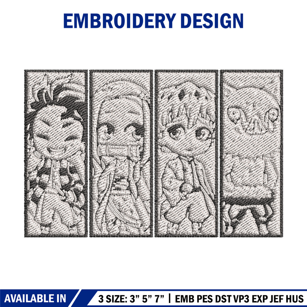 Friends poster embroidery design, Tanjiro embroidery, Embroidery shirt, Embroidery file, Anime design, Digital download.jpg