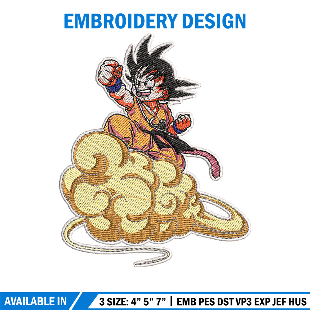 Goku kid embroidery design, Dragonball embroidery, Anime design, Embroidery shirt, Embroidery file, Digital download.jpg