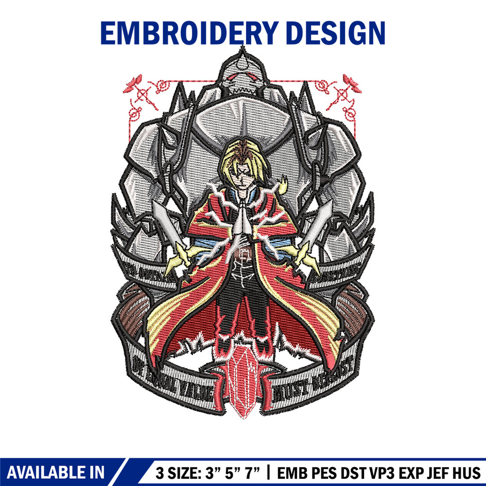 Full metal embroidery design, Full metal embroidery, Anime design, Embroidery shirt, Embroidery file, Digital download.jpg