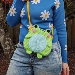 Froggy Cross Body Bag Crochet pattern PDF