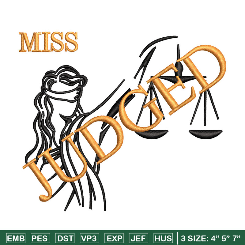 Miss judged embroidery design, Logo embroidery, Embroidery file,Embroidery shirt, Emb design, Digital download.jpg