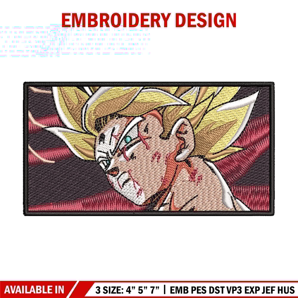 Goku ssj embroidery design, Dragonball embroidery, Anime design, Embroidery shirt, Embroidery file, Digital download.jpg