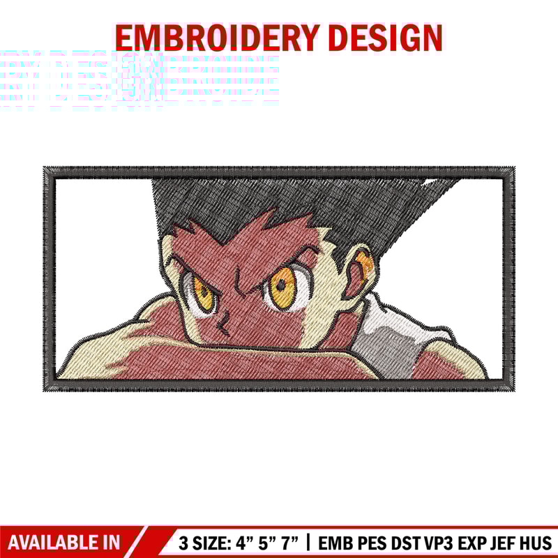 Gon box embroidery design, Hxh embroidery, Anime design, Embroidery shirt, Embroidery file, Digital download.jpg