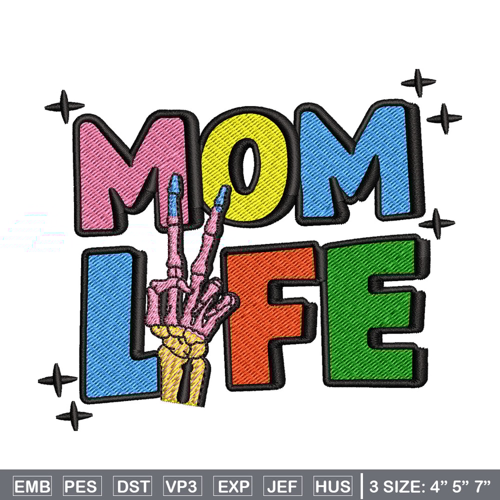 Mom life embroidery design, Logo embroidery, Embroidery file, Embroidery shirt, Emb design, Digital download.jpg
