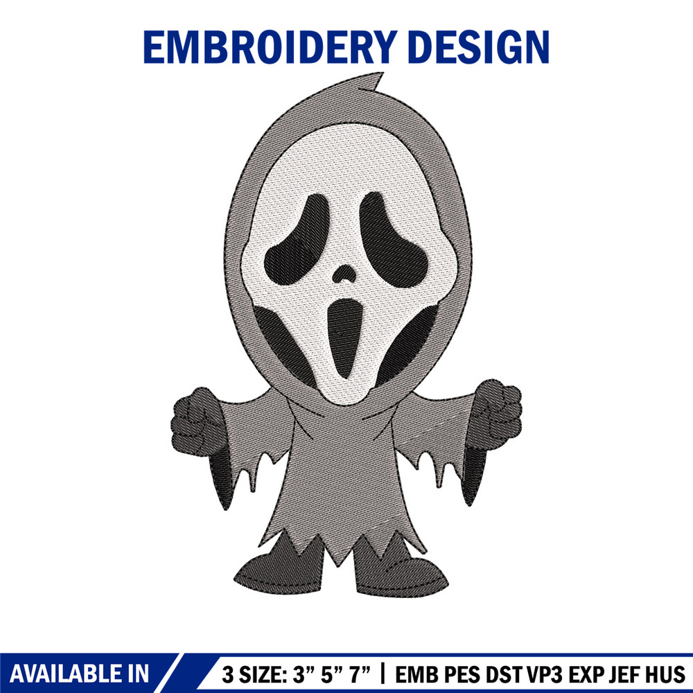 Ghost chibi embroidery design, Ghost embroidery, Emb design, Embroidery shirt, Embroidery file, Digital download.jpg