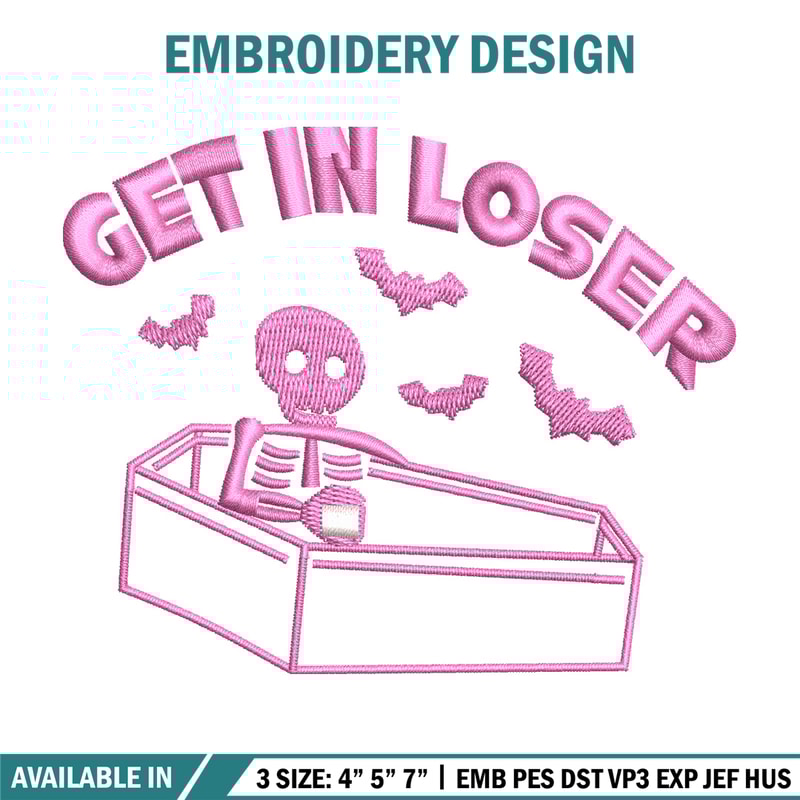 Get in lose embroidery design, Skeleton embroidery, Embroidery file, Embroidery shirt, Emb design, Digital download.jpg