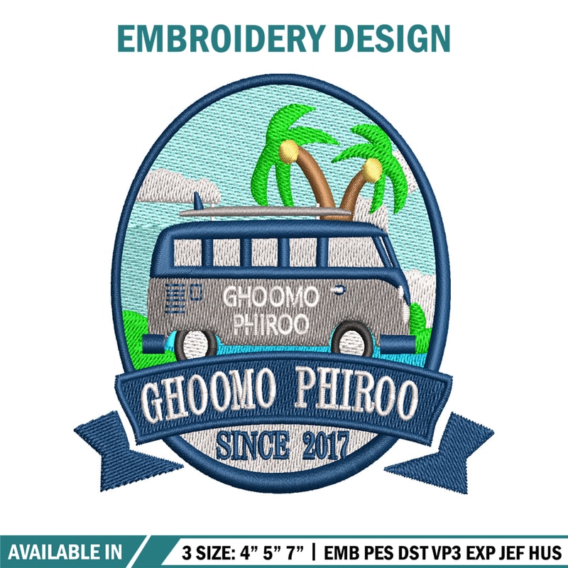 Ghoomo Phiroo embroidery design, Ghoomo Phiroo embroidery, logo design, embroidery file, logo shirt, Digital download..jpg