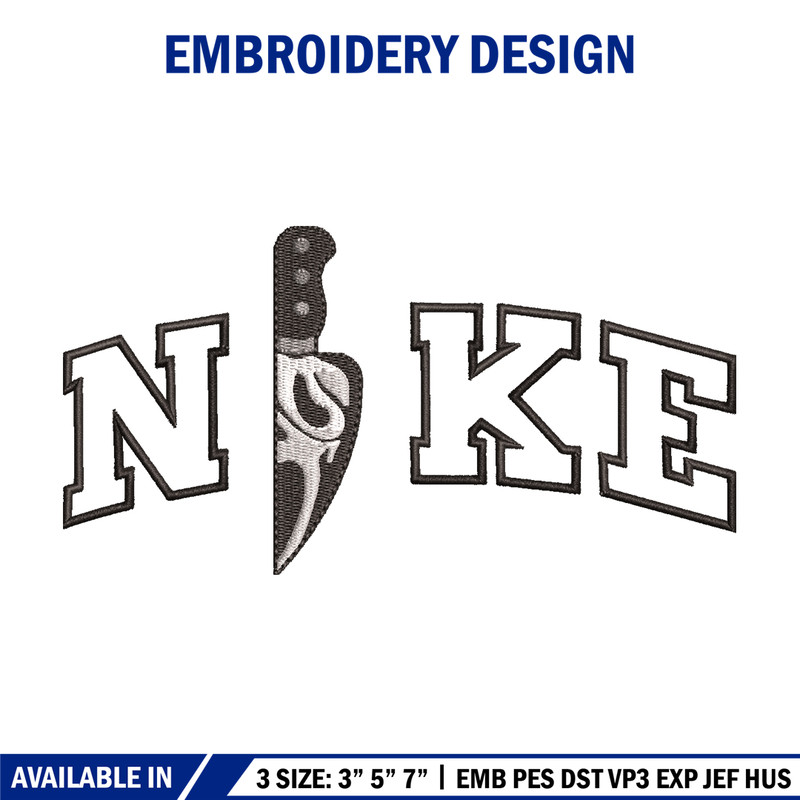 Ghostface knife embroidery design, Ghostface knife embroidery, Nike design, Logo shirt, logo shirt, digital download.jpg