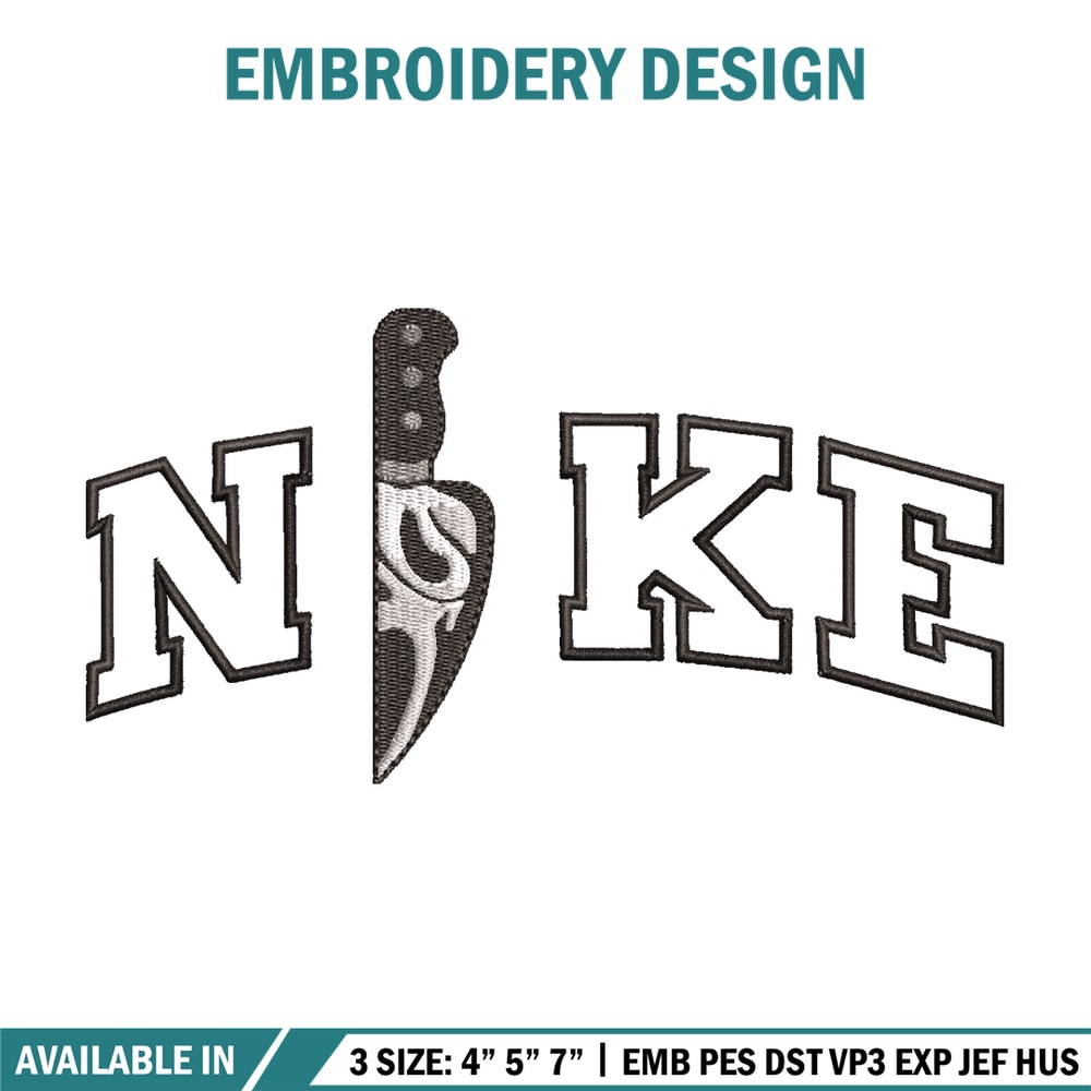 Ghostface knife embroidery design, Ghostface knife embroidery, Nike design, Logo shirt, logo shirt, digital download.jpg