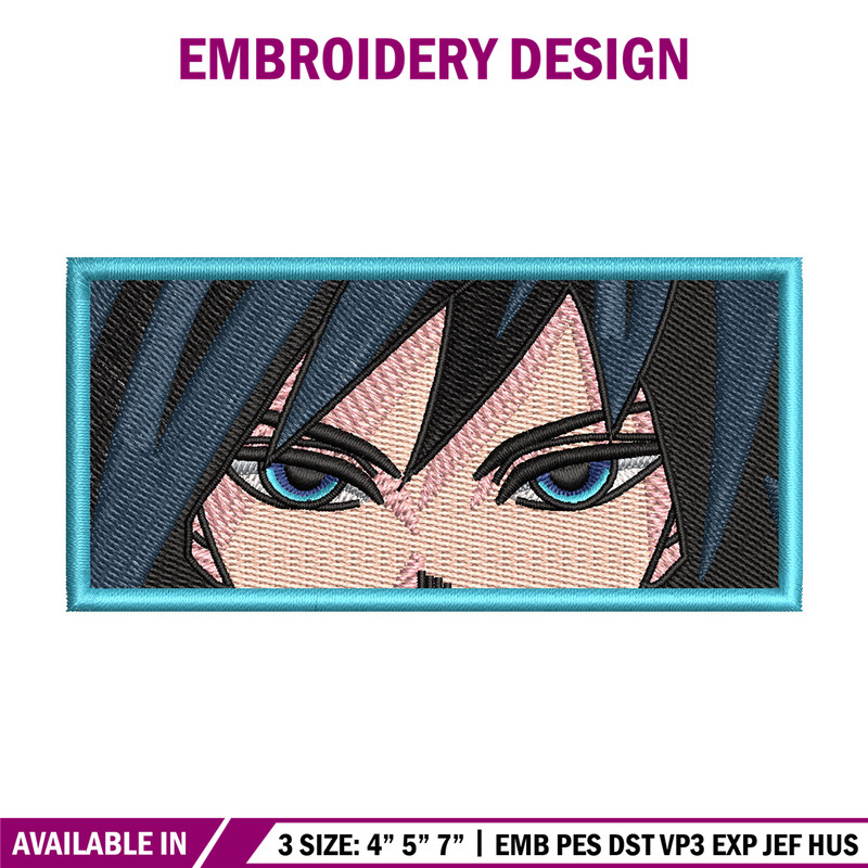 Giyu blue embroidery design, Giyu embroidery, Anime design, Embroidery shirt, Embroidery file, Digital download.jpg