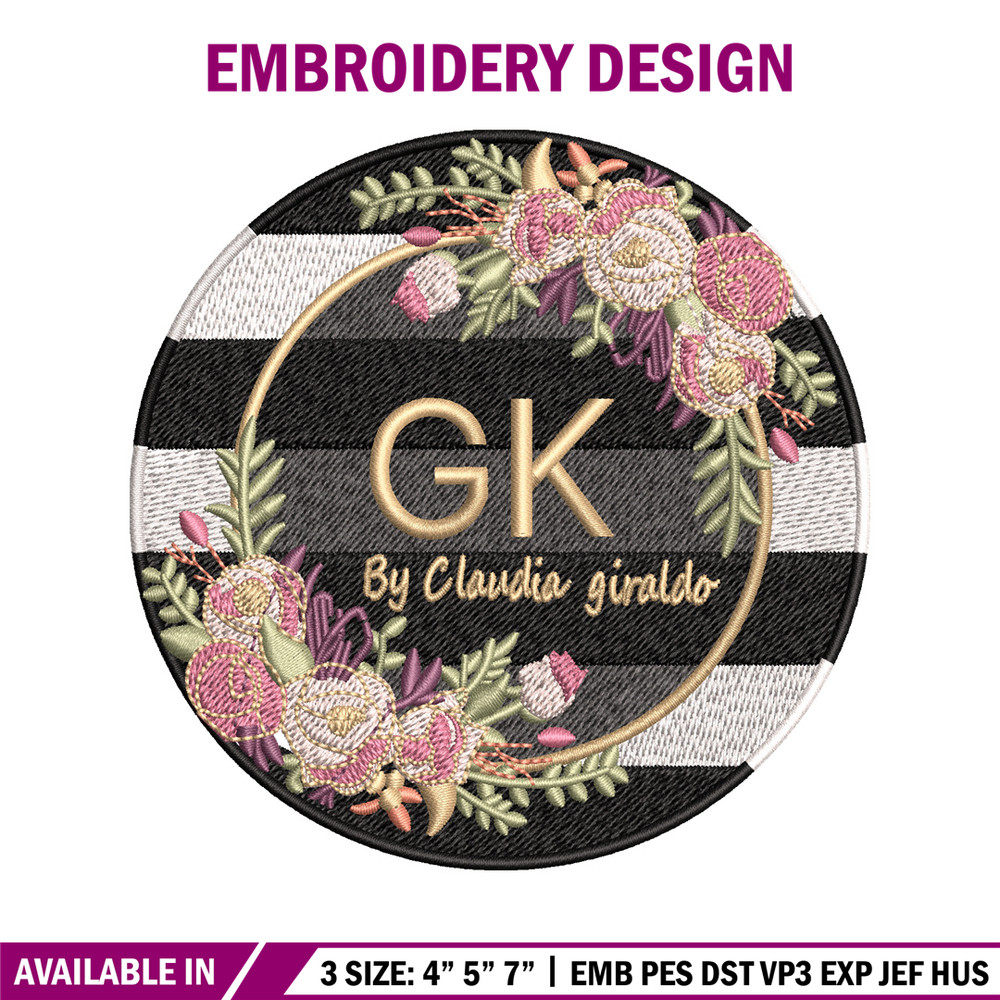 Gk Logo embroidery design, Gk Logo embroidery, logo design, embroidery file, logo shirt, Digital download..jpg