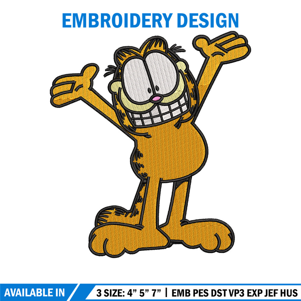 Happy cat embroidery design, Cat cartoon embroidery, Embroidery file, Embroidery shirt, Emb design, Digital download.jpg