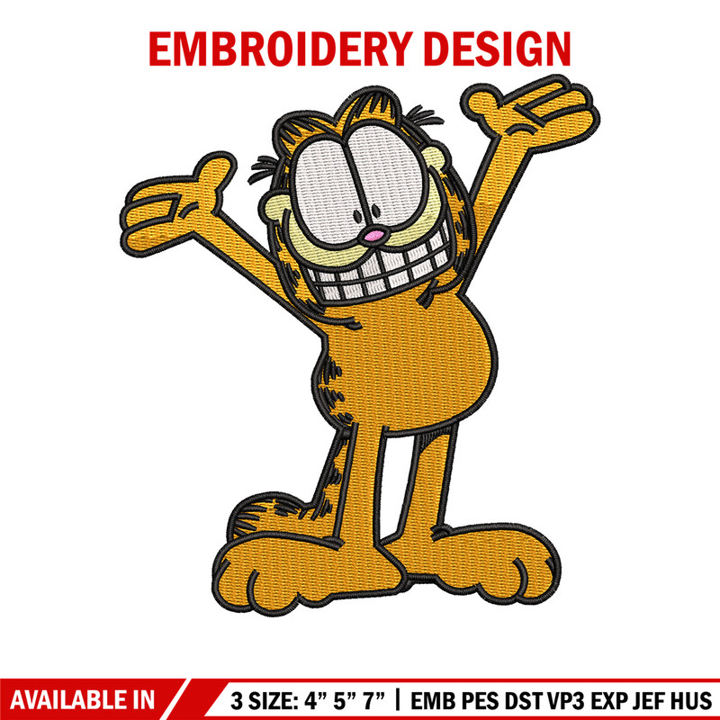 Happy cat embroidery design, Cat cartoon embroidery, Embroidery file, Embroidery shirt, Emb design, Digital download.jpg