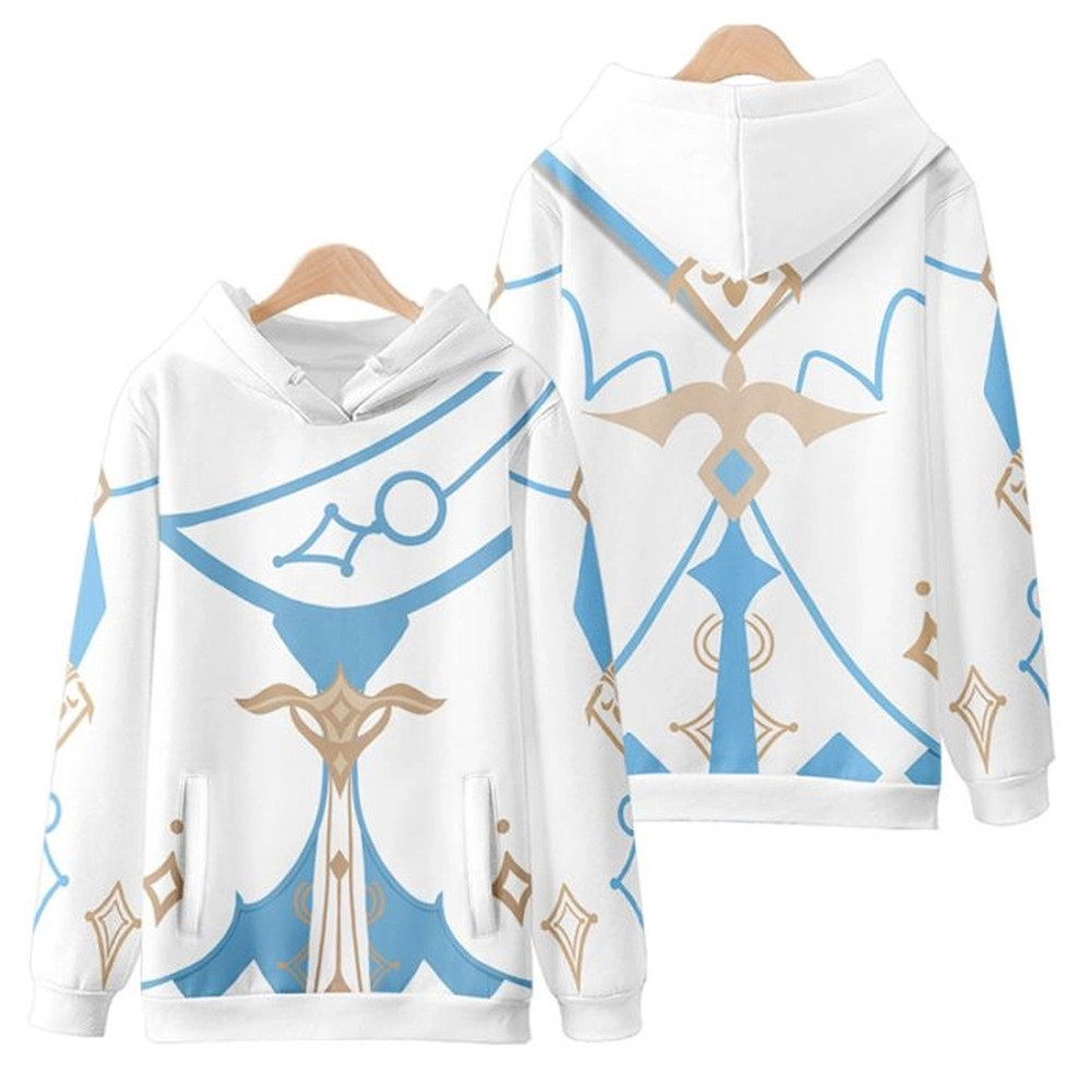 Genshin Impact All Over Print 3D Hoodie Zip Hoodie, Genshin Impact Hoodie 3D Zip Hoodie Fleece Hoodie