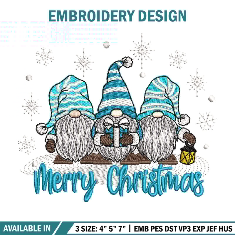 Gnomes embroidery design, Chrismas embroidery, Embroidery shirt, Embroidery file, Anime design, Digital download.jpg