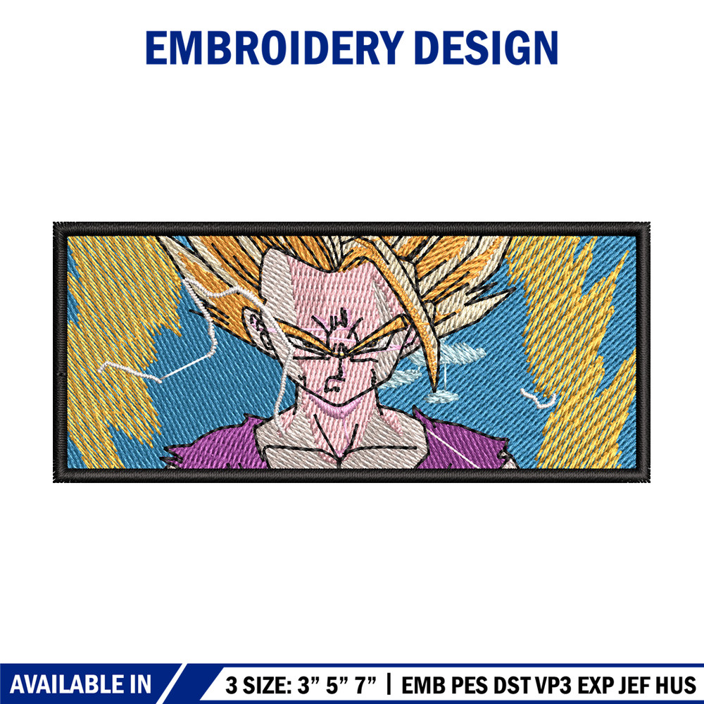Gohan ssj embroidery design, Dragonball embroidery, Anime design, Embroidery shirt, Embroidery file,Digital download.jpg