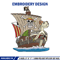 Going merry embroidery design, One piece embroidery, Anime design, Embroidery shirt, Embroidery file, Digital download.jpg