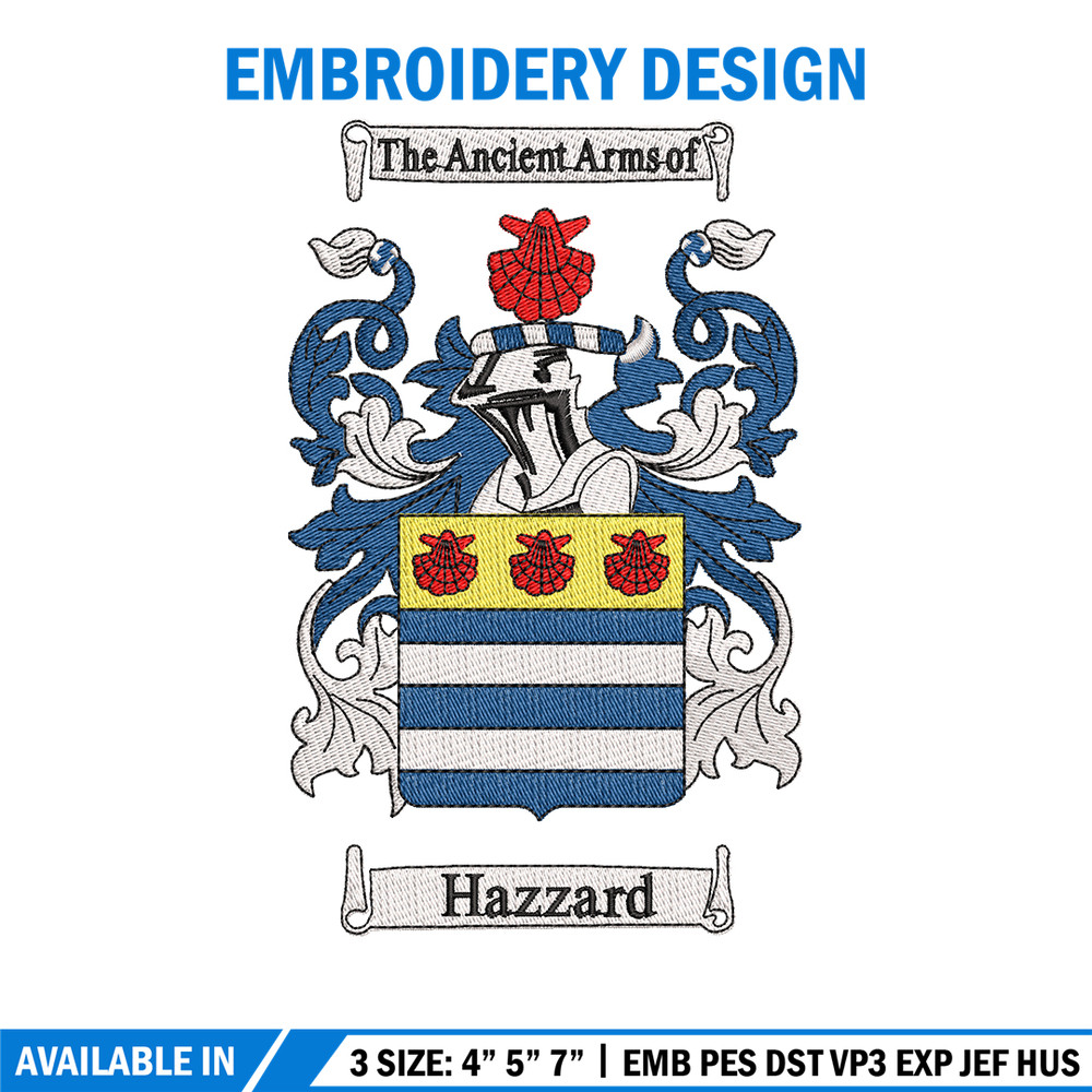 Hazard Family Crest Logo embroidery design, logo embroidery, logo design, Embroidery file, logo shirt, Instant download..jpg