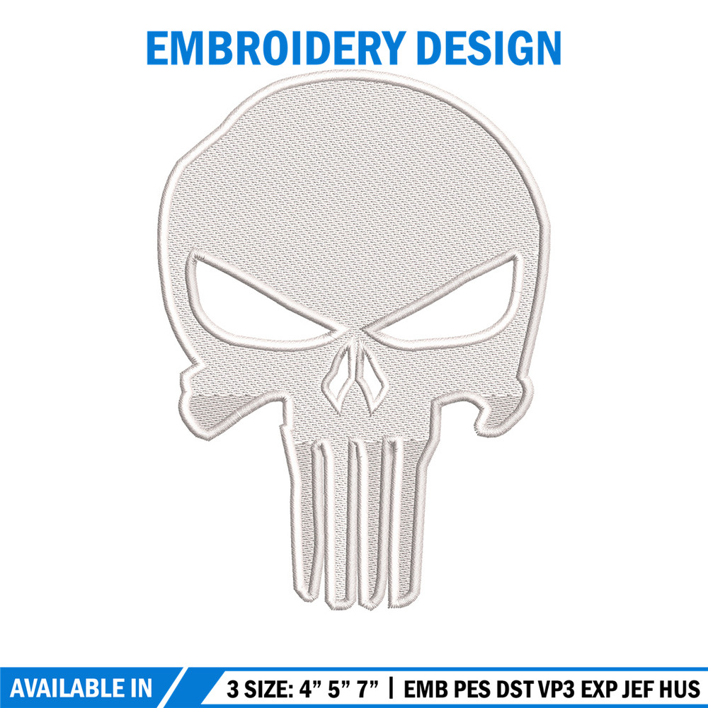 Head skeleton embroidery design, Skeleton embroidery, Emb design, Embroidery shirt, Embroidery file, Digital download.jpg