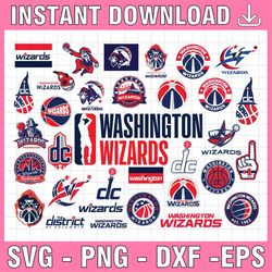 34 files washington wizards nba basketball bundle svg washington svg, wizards svg, washington wizards clipart, nba svg