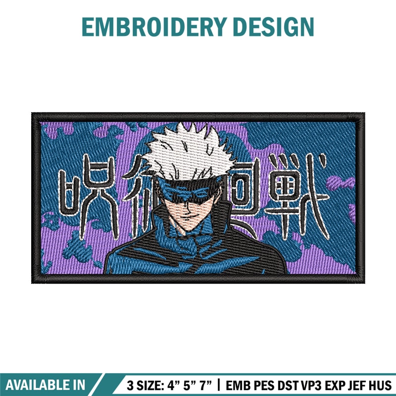 Gojo box embroidery design, Jujutsu embroidery, Anime design, Embroidery shirt, Embroidery file, Digital download.jpg