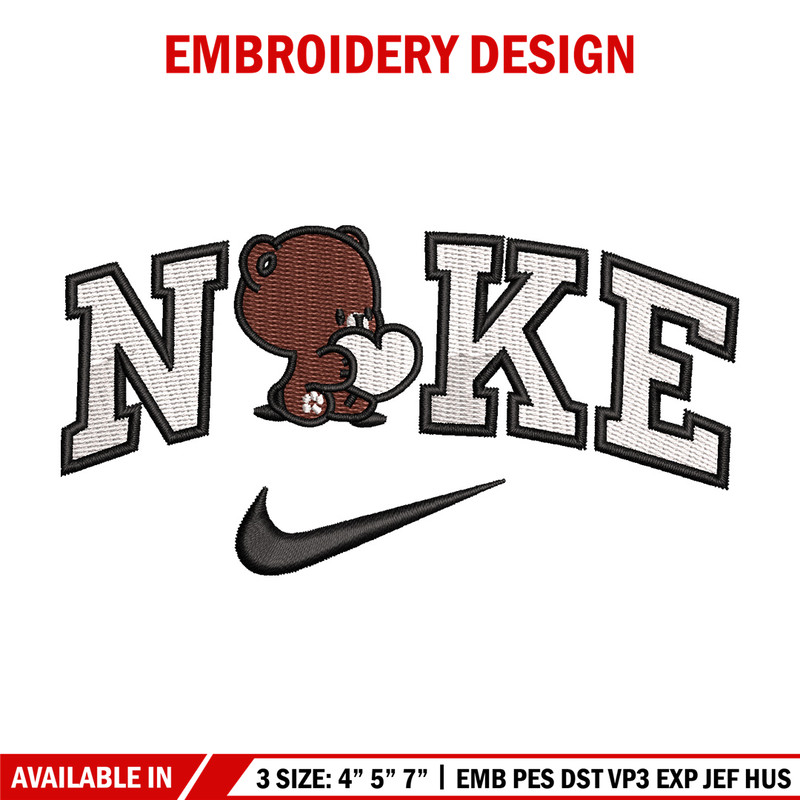 Heart bear nike embroidery design, Bear embroidery, Embroidery file, Embroidery shirt, Nike design, Digital download.jpg