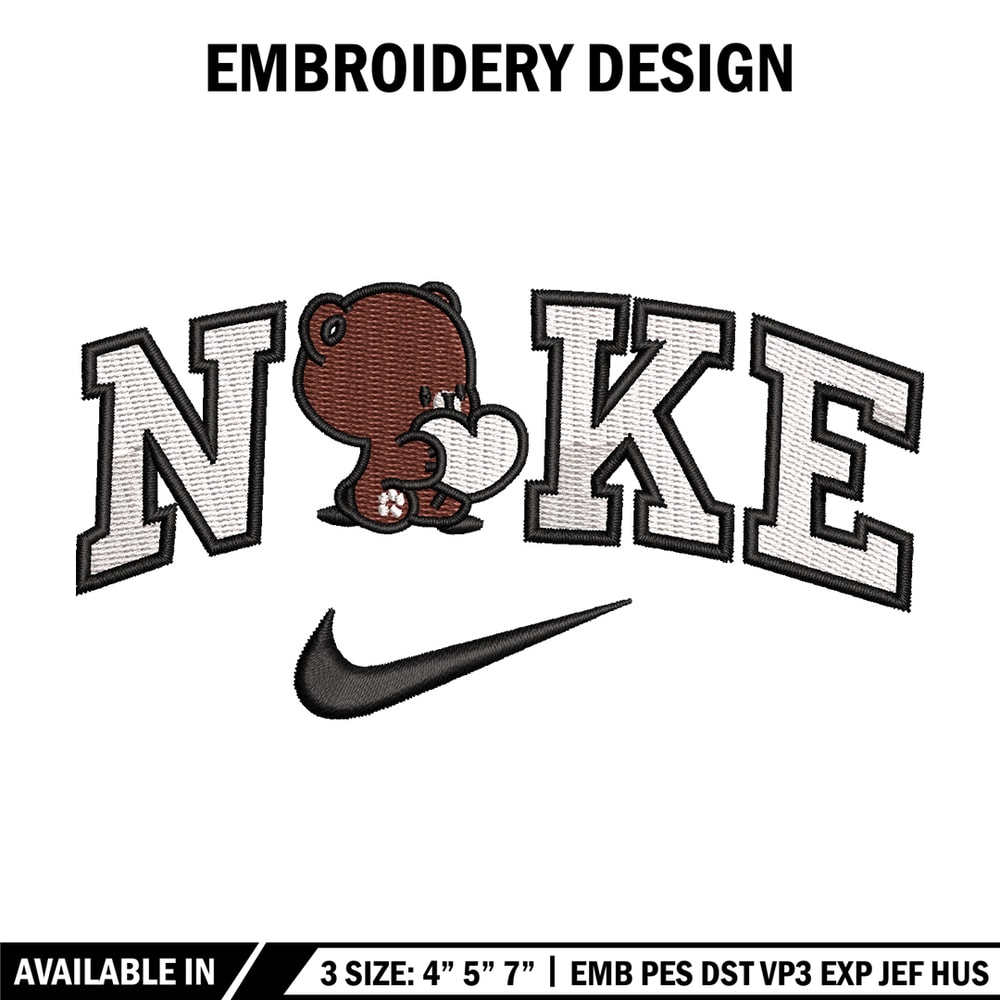 Heart bear nike embroidery design, Bear embroidery, Embroidery file, Embroidery shirt, Nike design, Digital download.jpg