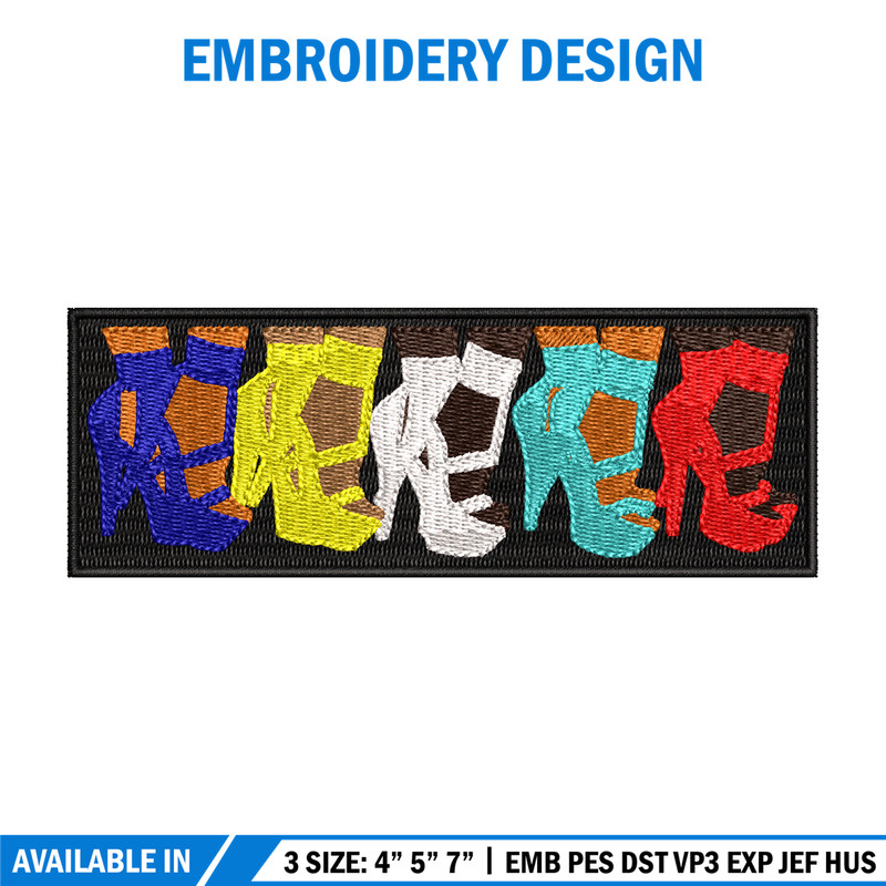 High heels color logo embroidery design, logo embroidery, logo design, Embroidery shirt, Instant download.jpg