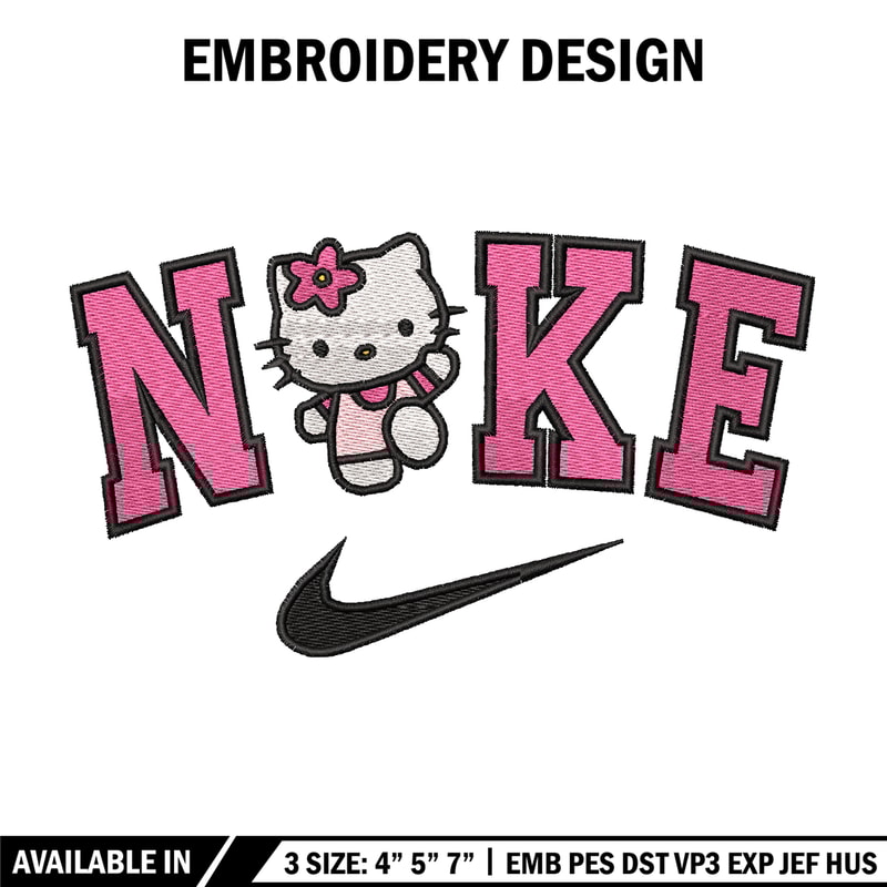 Hello Kitty Nike embroidery design, Hello Kitty embroidery, nike design, logo design, logo shirt, Digital download.jpg