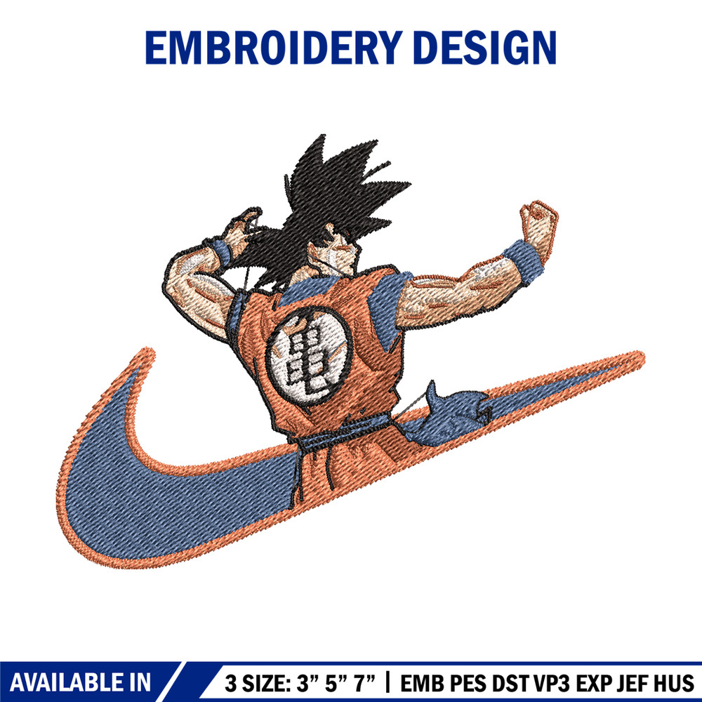 Goku Nike embroidery design, Dragon ball embroidery, Nike design, anime design, anime shirt, Digital download.jpg