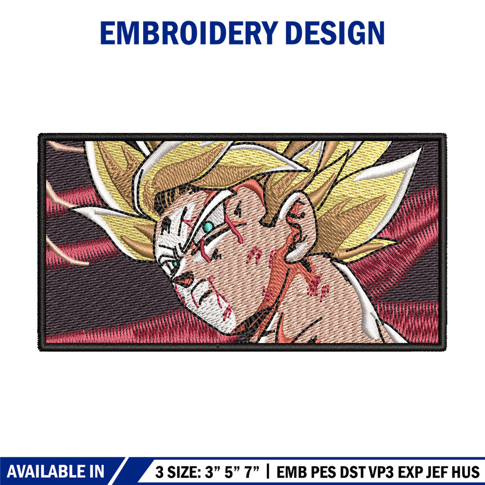 Goku ssj embroidery design, Dragonball embroidery, Anime design, Embroidery shirt, Embroidery file, Digital download.jpg